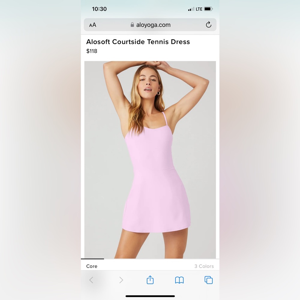 Alo Yoga Alosoft Courtside Tennis Dress